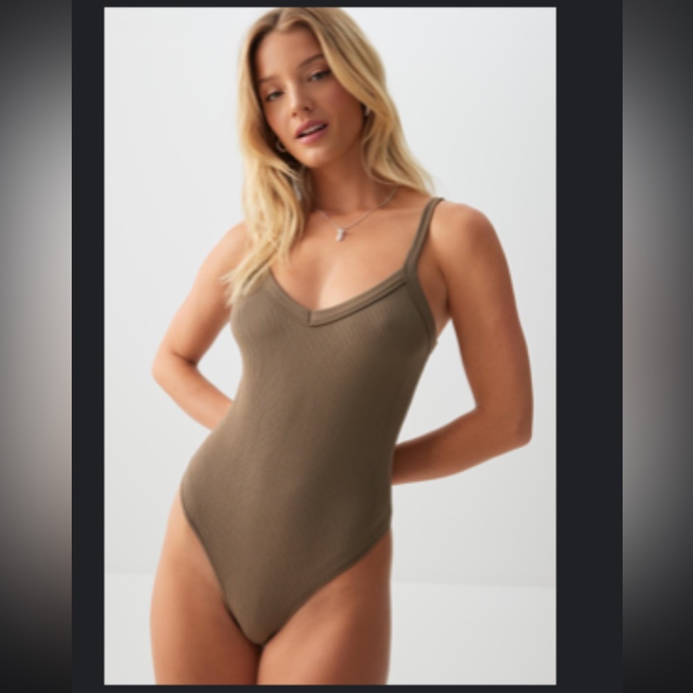 NWT Brown Ribbed Bodysuit